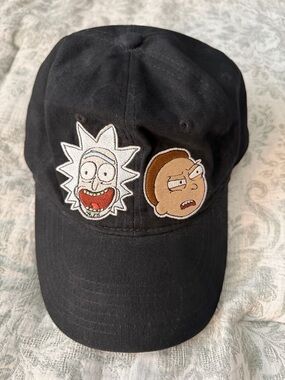 Rick and Morty Black Dad Hat Adjustable Strapback Cartoon Embroidered Cap